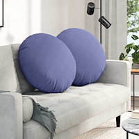 vidaXL Sittkuddar 2 pcs Jeansblå Ø80 x 29 cm tyg