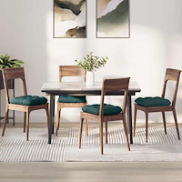 vidaXL Sittkuddar 4 pcs Mörkgrön 40 x 40 x 12 cm tyg