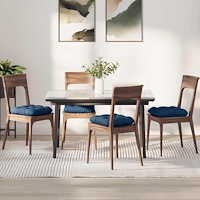 vidaXL Sittkuddar 4 pcs Blå 40 x 40 x 12 cm tyg