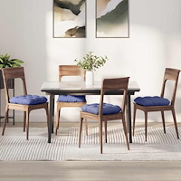 vidaXL Sittkuddar 4 pcs Jeansblå 40 x 40 x 12 cm tyg