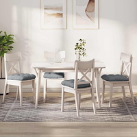 vidaXL Sittkuddar 4 pcs Ljusgrå 45 x 45 x 12 cm tyg