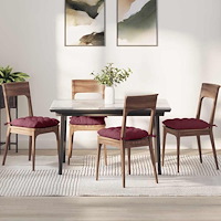 vidaXL Sittkuddar 2 pcs Vinröd 40 x 40 x 6 cm tyg