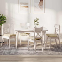 vidaXL Sittkuddar 2 pcs Kräm 40 x 40 x 6 cm tyg