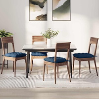 vidaXL Sittkuddar 2 pcs Blå 40 x 40 x 6 cm tyg