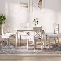 vidaXL Sittkuddar 2 pcs Vit 40 x 40 x 6 cm tyg