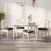 vidaXL Sittkuddar 4 pcs Mörkgrå 40 x 40 x 6 cm Kordread tyg