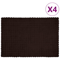 vidaXL Faux Kaninpäls Filt 4 pcs Kamel 150 x 220 cm Polyester