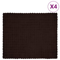 vidaXL Faux Kaninpäls Filt 4 pcs Kamel 220 x 240 cm Polyester