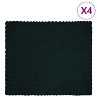vidaXL Faux Kaninpäls Filt 4 pcs Mörkgrön 240 x 270 cm Polyester