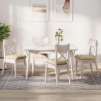 vidaXL Sittkuddar 4 pcs Kräm 45 x 45 cm Mikrofiber Tyg