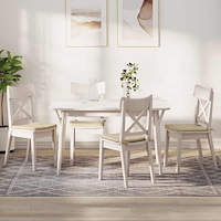 vidaXL Sittkuddar 4 pcs Kräm 40 x 40 x 3 cm tyg