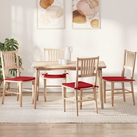 vidaXL Sittkuddar 4 pcs Röd 40 x 40 x 3 cm tyg