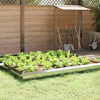 vidaXL Snigelfence 16 pcs Silver 50 x 3,5 x 25 cm Galvaniserat Stål