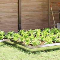 vidaXL Snigelfence Silver 13,5 x 13,5 x 25 cm Rostfritt stål