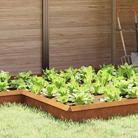 vidaXL Snigelfence 4 pcs Rostig 13,5 x 13,5 x 25 cm