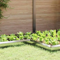 vidaXL Snigelfence 4 pcs Silver 10 x 10 x 25 cm Galvaniserat Stål