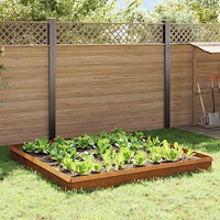 vidaXL Snigelstaket 12 pcs Rostig Väderbeständig stål