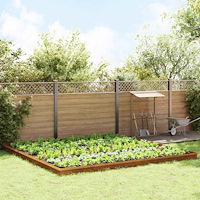 vidaXL Snigelstaket 20 pcs Rostig Väderbeständig stål