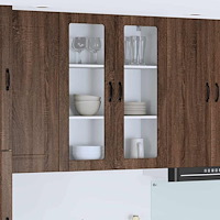 vidaXL Väggskåp för kök Brun Ek 80 x 31 x 100 cm Konstruerat trä