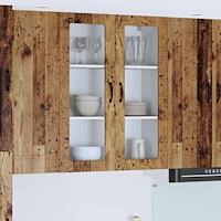 vidaXL Väggskåp för kök Gammalt trä 80 x 31 x 100 cm Konstruerat trä