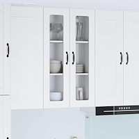 vidaXL Väggskåp för kök med hylla Vit 60 x 31 x 100 cm Konstruerat trä