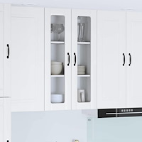 vidaXL Väggskåp för kök Väggmonterad Högblanka vita 60 x 31 x 100 cm