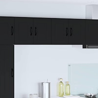 vidaXL Väggskåp för kök 2 pcs Svart 60 x 31 x 40 cm Konstruerat trä