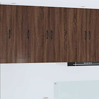 vidaXL Köksskåp med dörr 2 pcs Brun Ek 30 x 31 x 80 cm Konstruerat trä