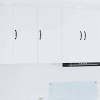 vidaXL Väggskåp för kök med hylla Vit 40 x 31 x 80 cm Konstruerat trä