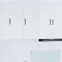 vidaXL Väggskåp för kök Högblanka vita 40 x 31 x 80 cm Konstruerat trä