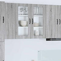 vidaXL Köksskåp med hylla Grå Sonoma 80 x 31 x 80 cm Konstruerat trä