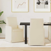 vidaXL Matstolar 2 pcs Beige 57 x 67 x 98 cm Linne