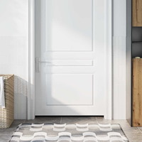 vidaXL Skruvmonterade dörrborsttätningslister 2 pcs Vit 100 cm