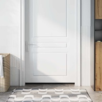 vidaXL Skruvmonterade dörrborsttätningslister 6 pcs Svart 100 cm