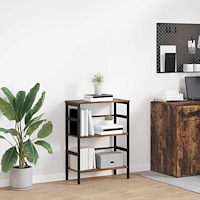 vidaXL Hyllsystem Rökt ek 60 x 29,5 x 81 cm Konstruerat trä