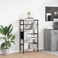 vidaXL Hyllsystem Grå Sonoma 60 x 29,5 x 115 cm Konstruerat trä