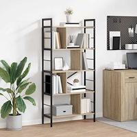 vidaXL Hyllsystem Sonoma-ek 75 x 30 x 156 cm Konstruerat trä