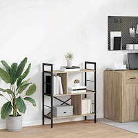 vidaXL Hyllsystem Sonoma-ek 75 x 30 x 91 cm Konstruerat trä