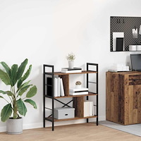 vidaXL Hyllsystem Gammalt trä 75 x 30 x 91 cm Konstruerat trä