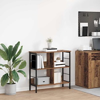 vidaXL Hyllsystem Gammalt trä 82 x 32 x 79 cm Konstruerat trä