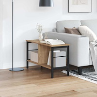 vidaXL Hyllsystem Artisan Ek 82 x 32 x 47 cm Konstruerat trä