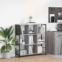 vidaXL Hyllsystem Grå Sonoma 102 x 32 x 104,5 cm Konstruerat trä