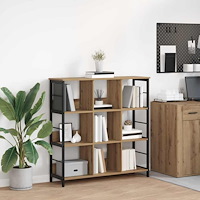 vidaXL Hyllsystem Artisan Ek 102 x 32 x 104,5 cm Konstruerat trä