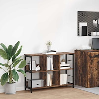 vidaXL Hyllsystem Rökt ek 102 x 32 x 72,5 cm Konstruerat trä