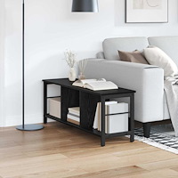 vidaXL Hyllsystem Svart Ek 102 x 32 x 40,5 cm Konstruerat trä