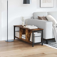 vidaXL Hyllsystem Rökt ek 102 x 32 x 40,5 cm Konstruerat trä