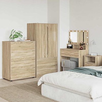 vidaXL Förvaringsskåp 2 pcs Sonoma-ek 80 x 48 x 105 cm Konstruerat trä