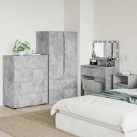 vidaXL Förvaringsskåp 2 pcs Betonggrå 80 x 48 x 105 cm Konstruerat trä