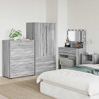 vidaXL Förvaringsskåp 2 pcs Grå Sonoma 80 x 48 x 105 cm