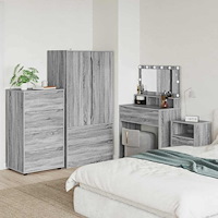 vidaXL Förvaringsskåp 2 pcs Grå Sonoma 60 x 48 x 105 cm